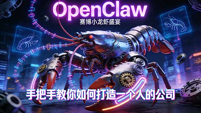 OpenClaw，小龙虾-从产品到爆款的成长之路，手把手教你如何打造一个人的公司-轻资本网
