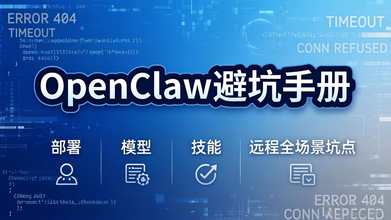 OpenClaw避坑手册：部署+模型+技能+远程全场景坑点，一次性给你说全，少走弯路-轻资本网