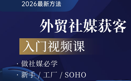 2026外贸社媒获客入门课-轻资本网