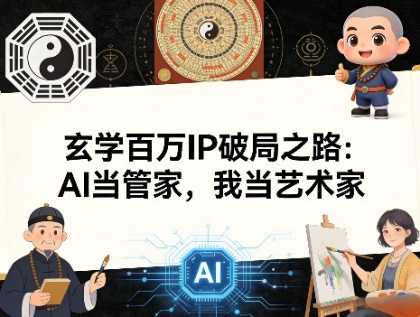 玄学百万IP破局之路：AI当管家，我当艺术家-轻资本网