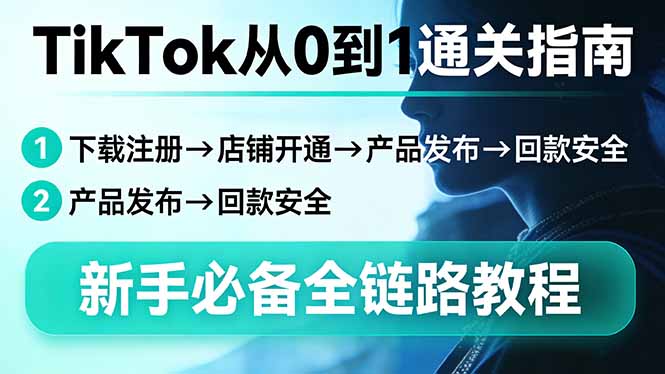 TikTok从0到1通关指南：下载注册→店铺开通→产品发布→回款安全，新手必备全链路教程-轻资本网