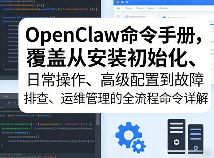 OpenClaw命令手册，覆盖从安装初始化、日常操作、高级配置到故障排查、运维管理的全流程命令详解-轻资本网