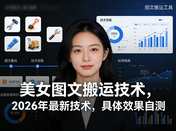 美女图文搬运技术，2026年最新技术，具体效果自测-轻资本网
