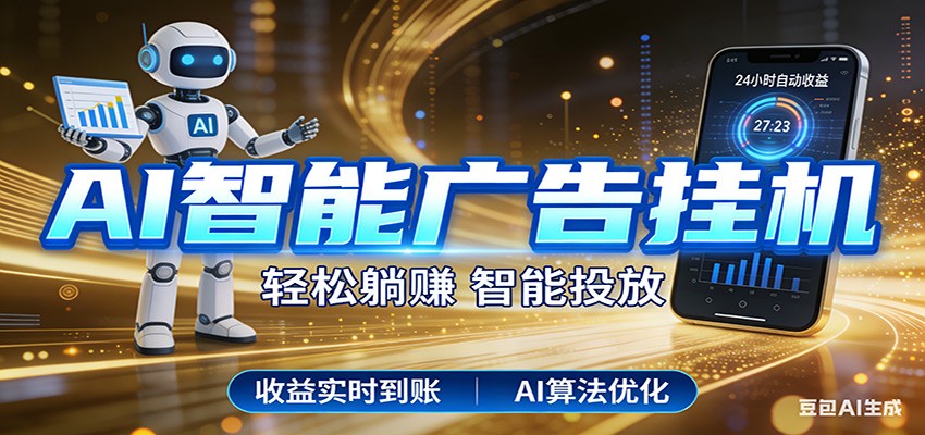 智能广告挂机新时代，利用碎片化时间实现稳定被动收益，AI帮你持续盈利-轻资本网