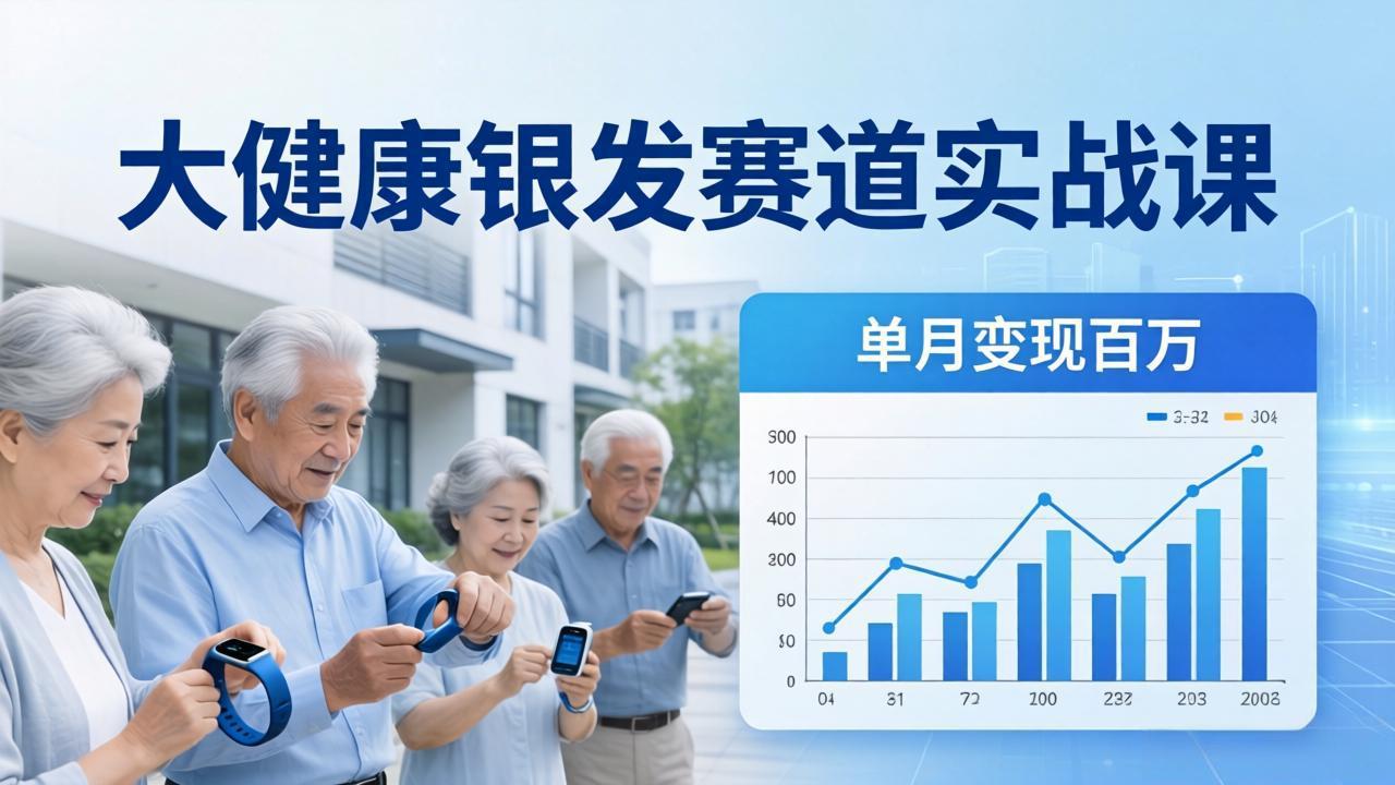 大健康银发赛道实战课：拆解视频号线索型 IP 单月变现百万逻辑，教你精准获客高效变现-轻资本网