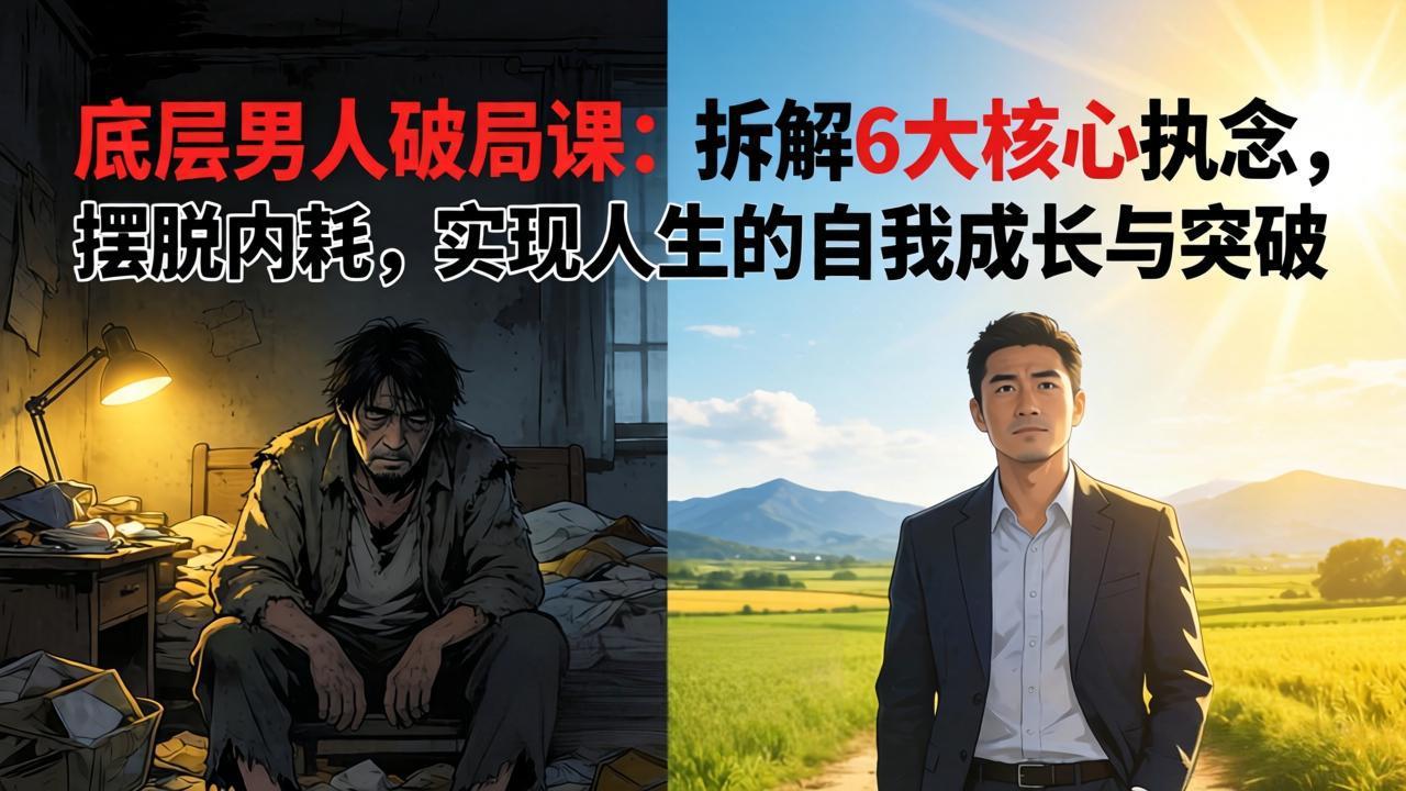 付费文章：底层男人破局课：拆解 6 大核心执念，摆脱内耗，实现人生的自我成长与突破-轻资本网