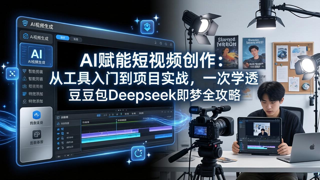 AI赋能短视频创作：从工具入门到项目实战，一次学透豆包Deepseek即梦全攻略-轻资本网