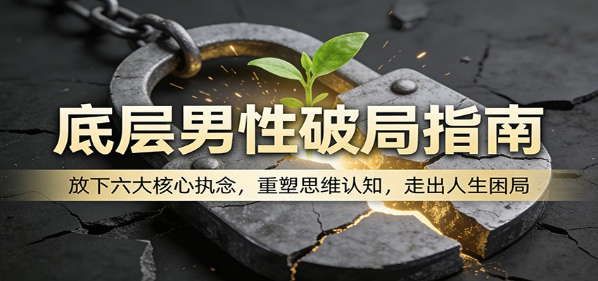 底层男性破局指南:放下六大核心执念,重塑思维认知,走出人生困局-轻资本网