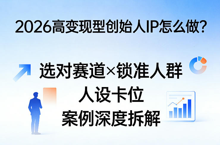 2026高变现型创始人IP怎么做？选对赛道×锁准人群×人设卡位×案例深度拆解-轻资本网