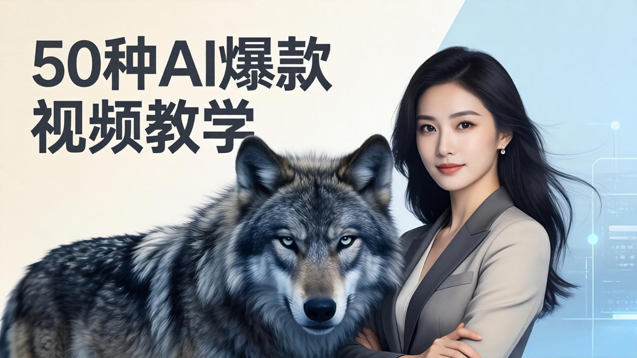 50种AI爆款视频教学：影视级古诗词+治愈萌宠+山海经蛟龙，高阶宝典商业落地-轻资本网