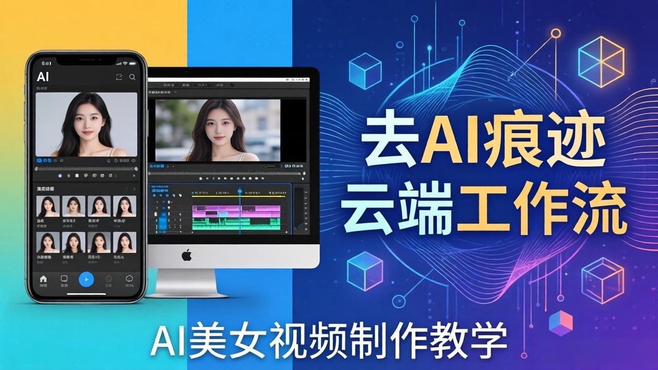 AI美女视频制作教学：去AI痕迹，云端工作流出图，手机电脑均可，不需要配置-轻资本网