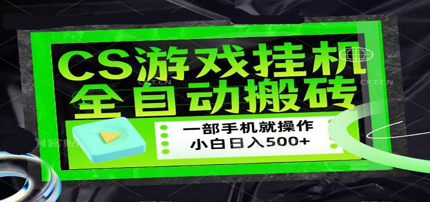 CSGO游戏挂机捡漏搬砖，超稳定的项目，带领1000+小白实现日入500+-轻资本网
