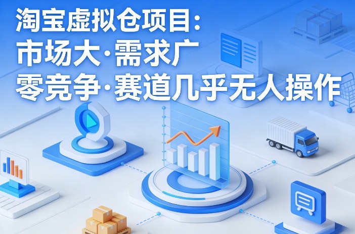 淘宝虚拟仓项目，市场大，需求广，零竞争，赛道几乎没人操作(更新0410)-轻资本网