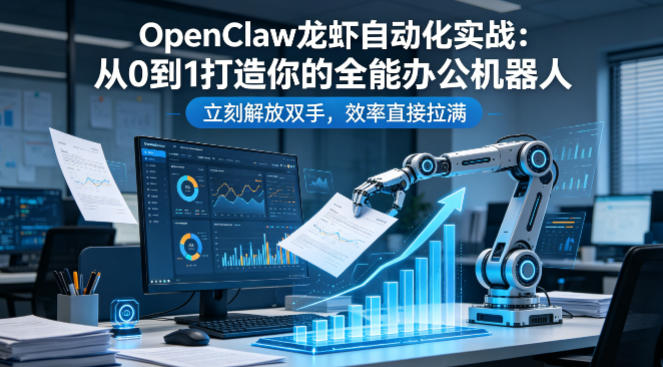 OpenClaw龙虾自动化实战：从0到1打造你的全能办公机器人，立刻解放双手，效率直接拉满-轻资本网