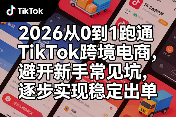 2026从0到1跑通TikTok跨境电商，避开新手常见坑，逐步实现稳定出单(更新0414)-轻资本网