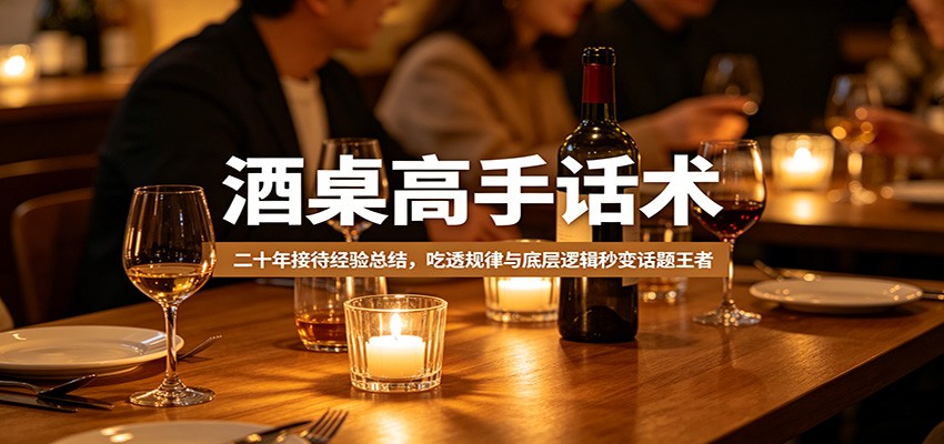 酒桌高手话术：二十年接待经验总结，吃透规律与底层逻辑秒变话题王者-轻资本网