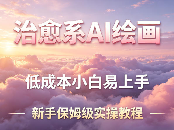 治愈系AI绘画提示词项目，低成本小白易上手，每天10分钟，新手保姆级实操教程-轻资本网