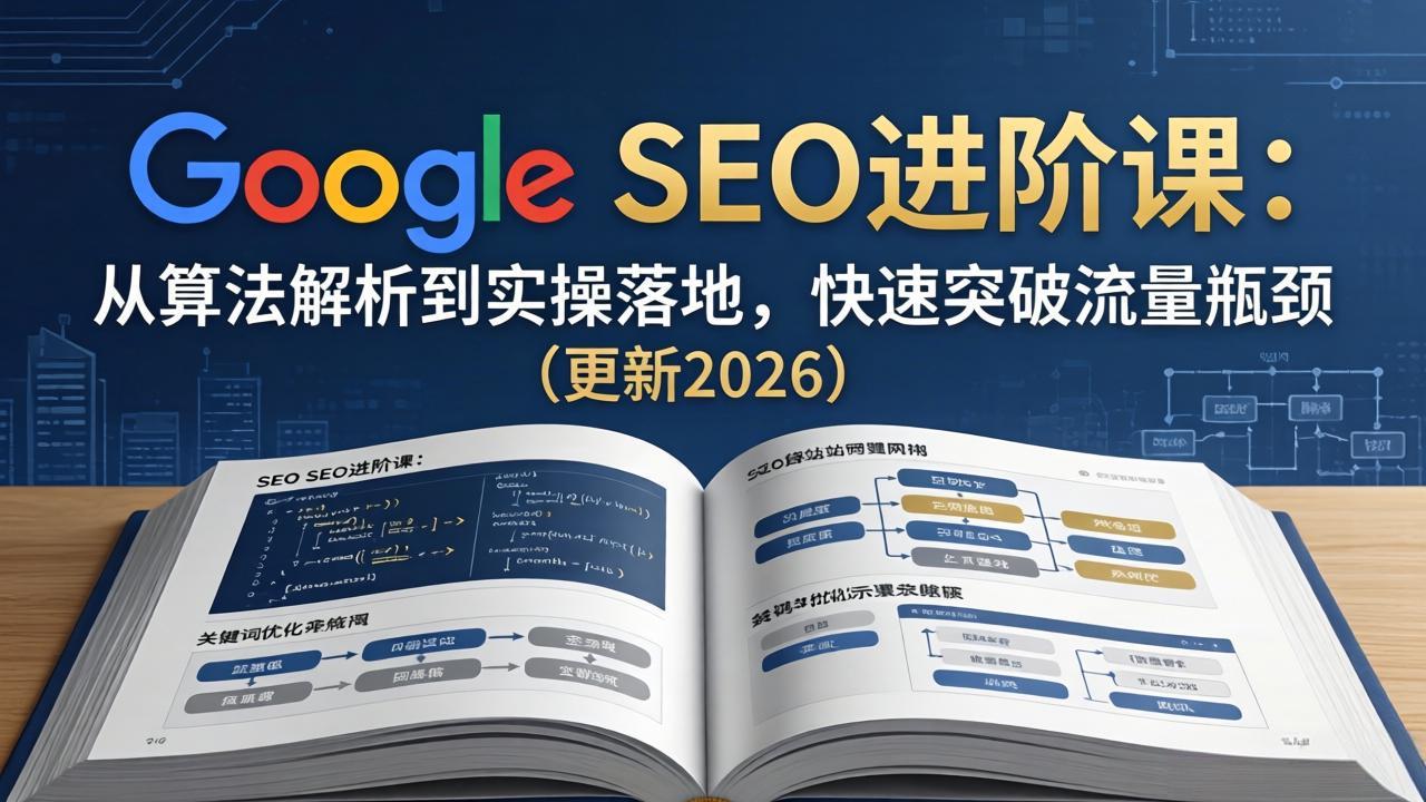 Google SEO进阶课：从算法解析到实操落地，快速突破流量瓶颈(更新2026-轻资本网