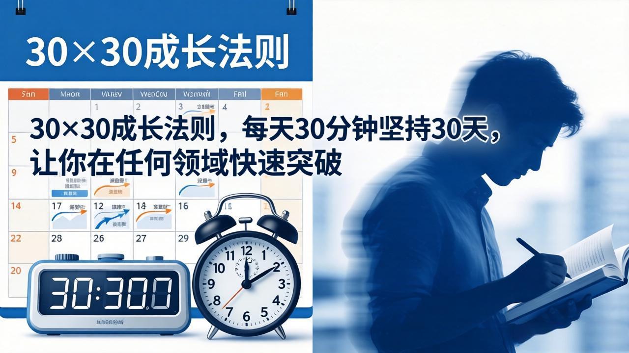 付费文章：30×30成长法则，每天30分钟坚持30天，让你在任何领域快速突破-轻资本网