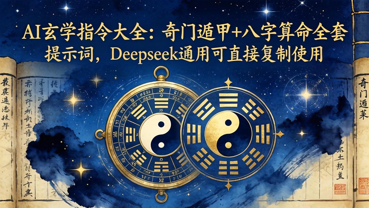 AI玄学指令大全：奇门遁甲+八字算命全套提示词，Deepseek通用可直接复制使用-轻资本网