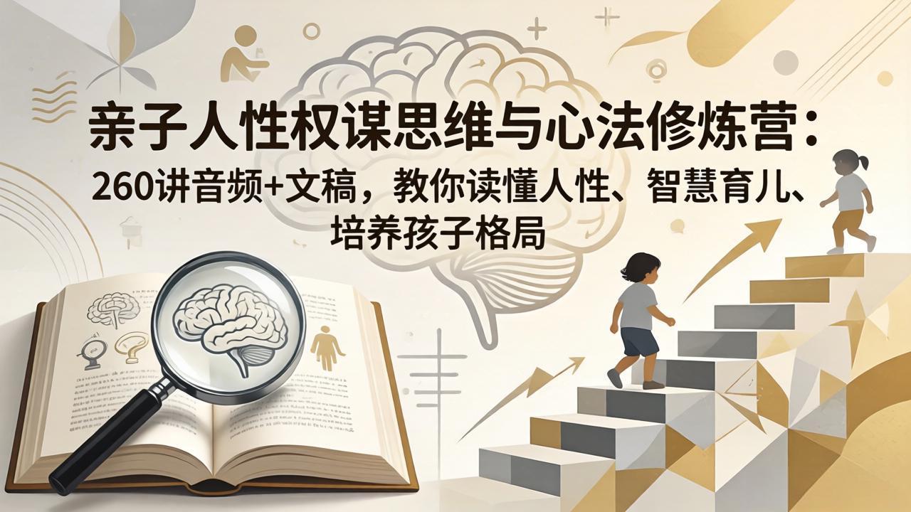亲子人性权谋思维与心法修炼营：260讲音频+文稿，教你读懂人性、智慧育儿、培养孩子格局-轻资本网
