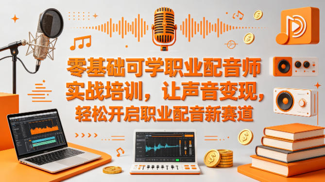 零基础可学职业配音师实战培训，让声音变现，轻松开启职业配音新赛道-轻资本网