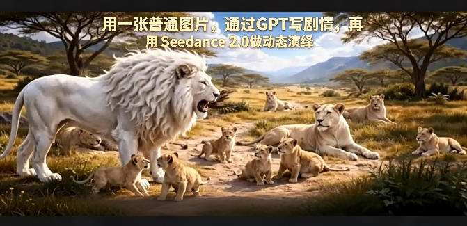 用一张普通图片，通过GPT写剧情，再用Seedance 2.0做动态演绎，居然能生成迪士尼风格搞笑动画-轻资本网