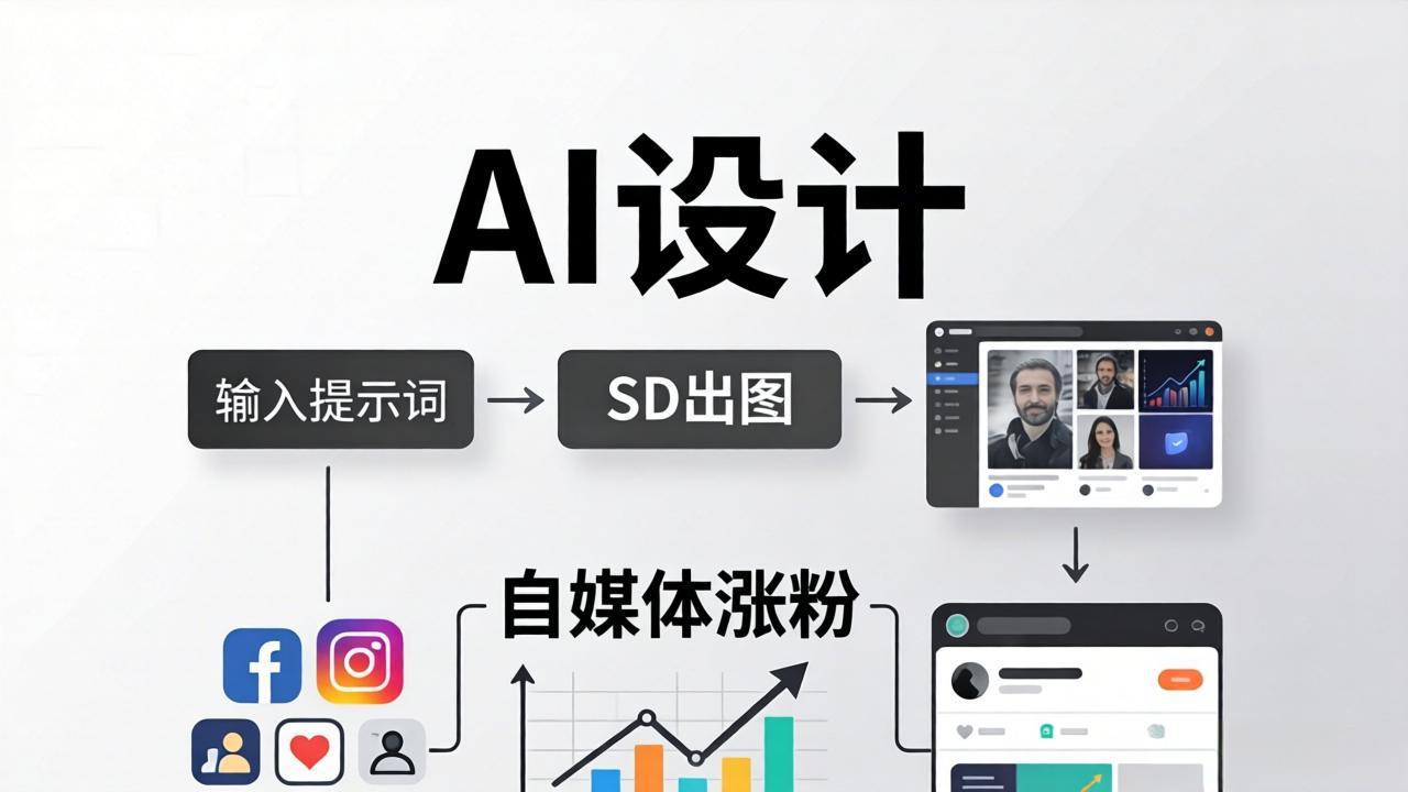 人人都是AI设计师：SD出图+自媒体涨粉一站教学，告别图文素材焦虑，AI设计让你轻松避开内卷-轻资本网