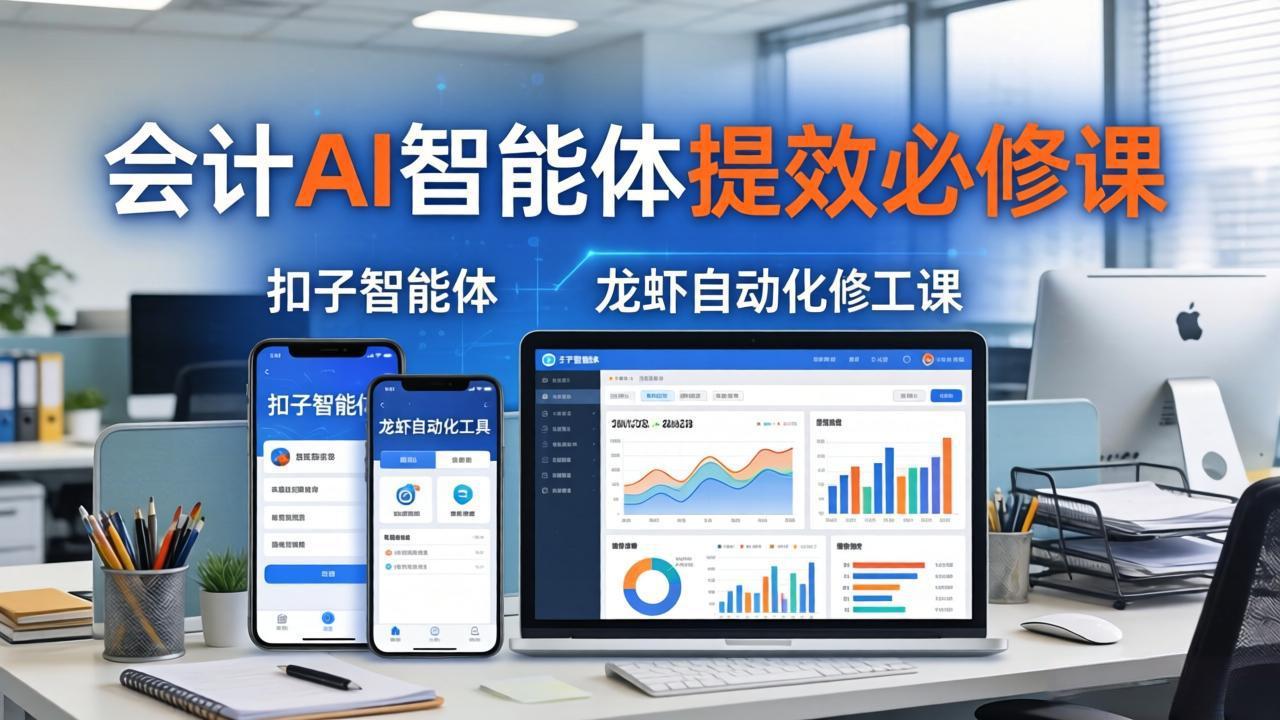 财务会计AI智能体提效必修课：扣子智能体+龙虾自动化+报表分析，一站式提升财务工作效率-轻资本网