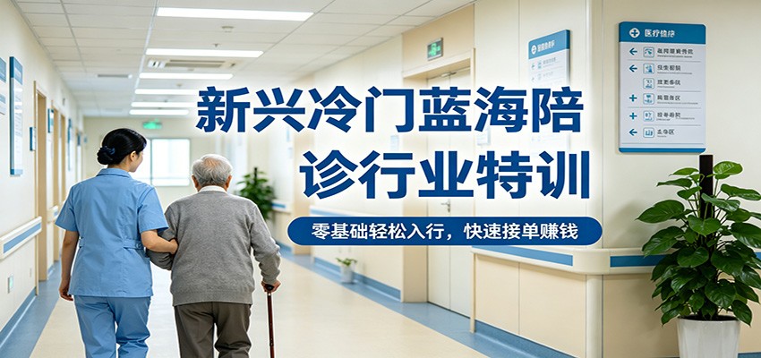 新兴冷门蓝海陪诊行业特训，零基础轻松入行，快速接单赚钱-轻资本网