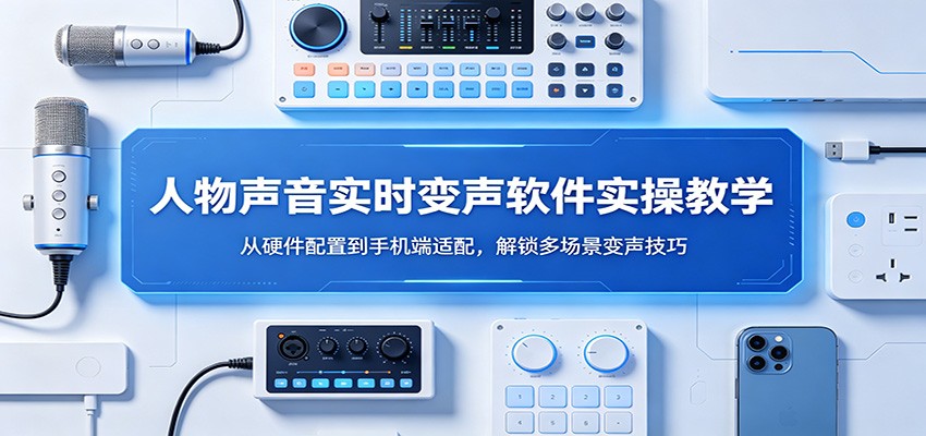 人物声音实时变声软件实操教学：从硬件配置到手机端适配，解锁多场景变声技巧-轻资本网