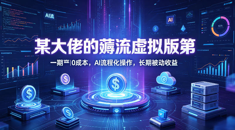 某大佬的薅流虚拟版第一期丨0成本，AI流程化操作，长期被动收益-轻资本网