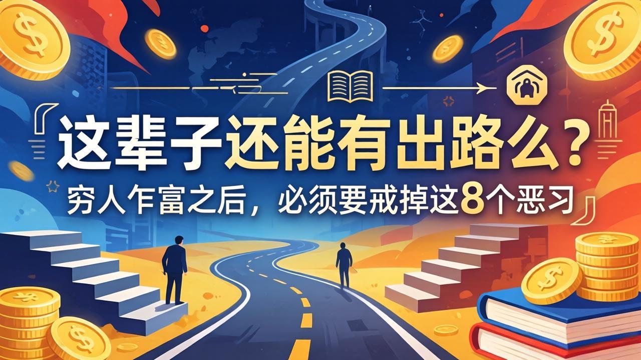 关于人生两篇付费文章【这辈子还能有出路么？】【穷人乍富之后，必须要戒掉这8个恶习】-轻资本网