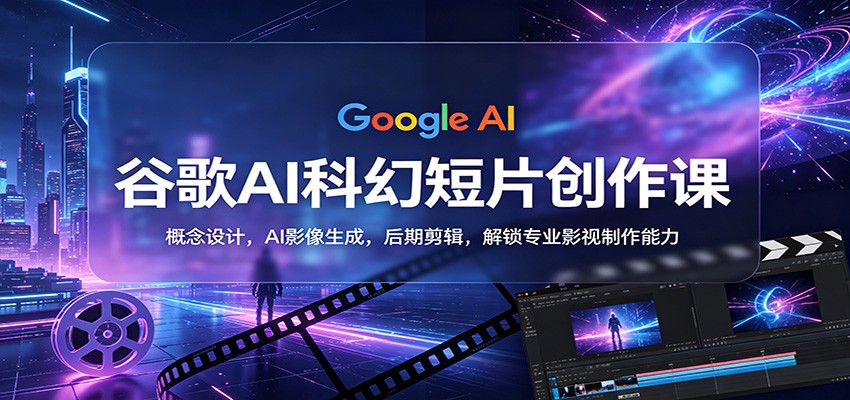 谷歌AI科幻短片创作课：概念设计，AI影像生成，后期剪辑，解锁专业影视制作能力-轻资本网