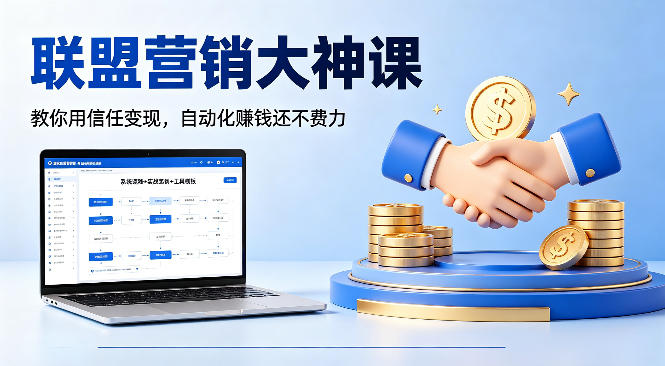 联盟营销大神课，教你用信任变现，自动化賺钱还不费力【原创双语字幕】-轻资本网