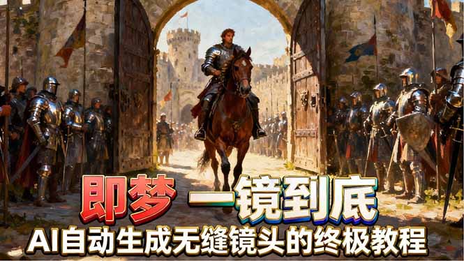 即梦AI一镜到底终极教程，智能补帧+运镜技巧，AI自动生成无缝丝滑长镜头高效出片-轻资本网