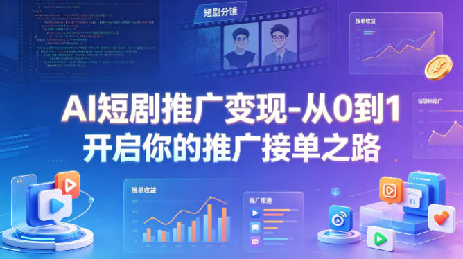 AI短剧推广变现-从0到1开启你的推广接单之路-轻资本网