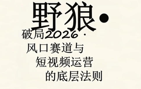 野狼团队·多平台实操运营课，覆盖AI口播、服装、好物、漫剪等热门玩法(更新4月29日)-轻资本网