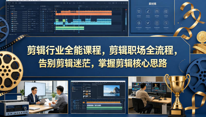 剪辑行业全能课程，剪辑职场全流程，告别剪辑迷茫，掌握剪辑核心思路-轻资本网