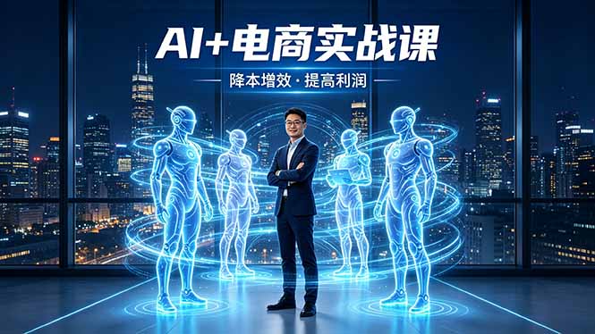 AI+电商实战课，1人+N个AI 智能体，把SOP变AI员工，实现降本增效提高利润-轻资本网