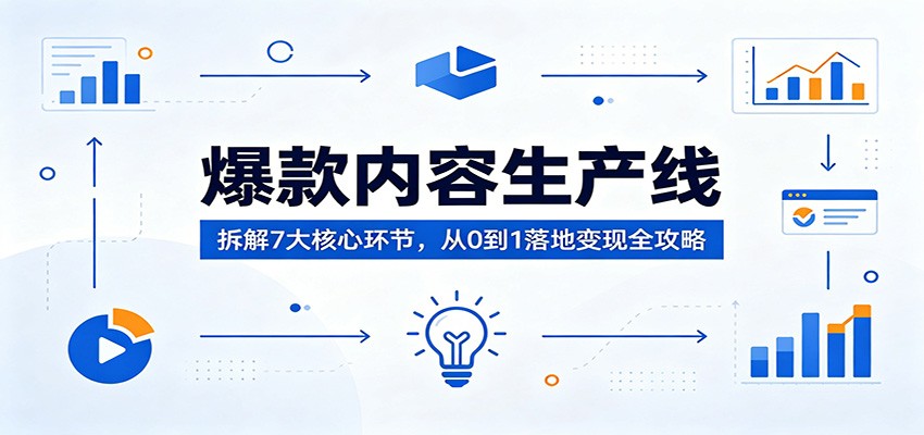 爆款内容生产线：拆解7大核心环节，从0到1落地变现全攻略-轻资本网