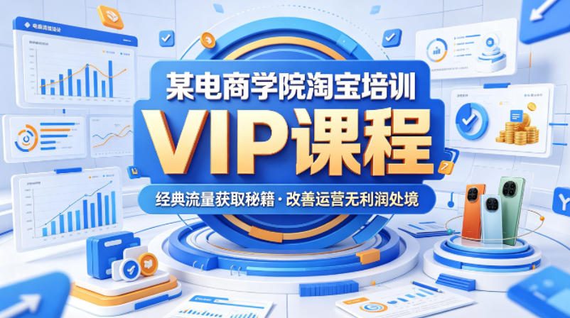 某电商学院淘宝培训VIP课程，各种经典有用的流量获取秘籍，改善运营产品没利润的处境(2026年5月)-轻资本网