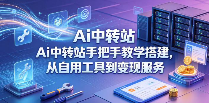 Ai中转站手把手教学搭建，从自用工具到变现服务-轻资本网