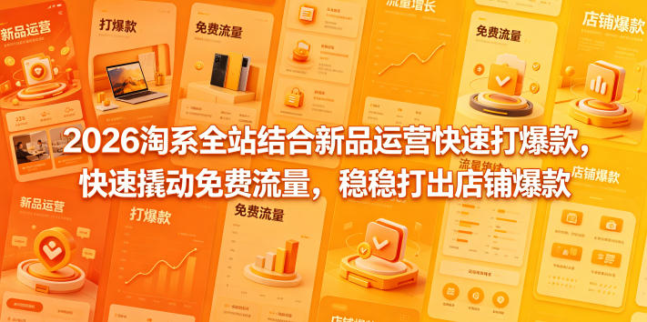 2026淘系全站结合新品运营快速打爆款，快速撬动免费流量，稳稳打出店铺爆款(更新5月12日)-轻资本网