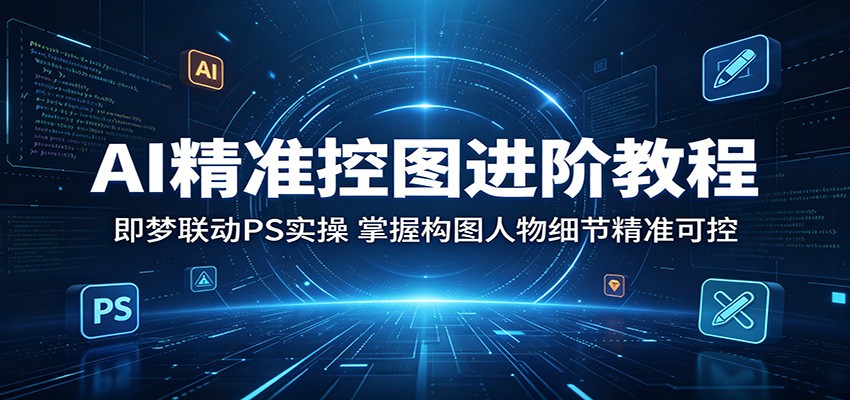 AI精准控图进阶教程：即梦联动PS实操，掌握构图人物细节精准可控-轻资本网