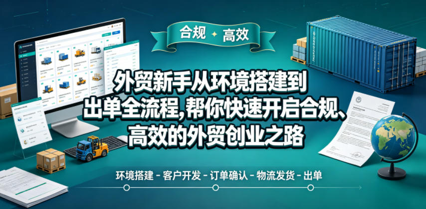 外贸新手从环境搭建到出单全流程，帮你快速开启合规、高效的外贸创业之路-轻资本网