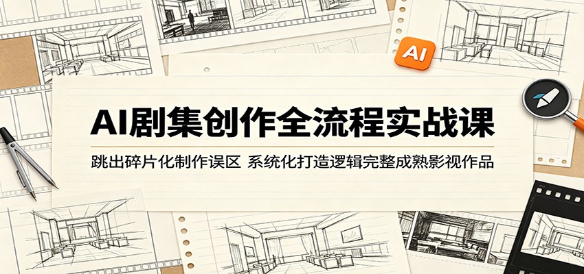 AI剧集创作全流程实战课：跳出碎片化制作误区，系统化打造逻辑完整成熟影视作品-轻资本网