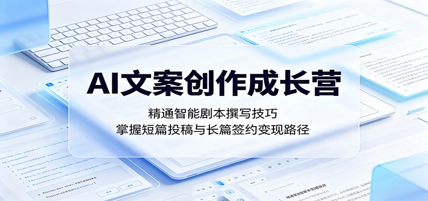 AI文案创作成长营：精通智能剧本撰写技巧，掌握短篇投稿与长篇签约变现路径-轻资本网