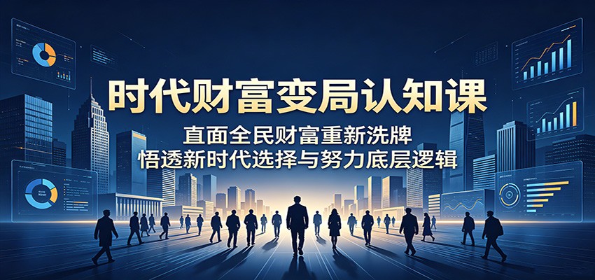 时代财富变局认知课：直面全民财富重新洗牌，悟透新时代选择与努力底层逻辑-轻资本网