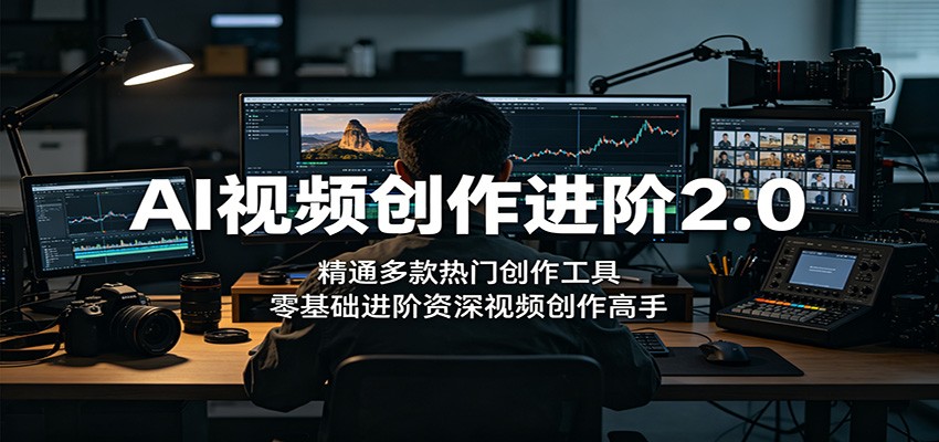 AI视频创作进阶2.0：精通多款热门创作工具，零基础进阶资深视频创作高手-轻资本网